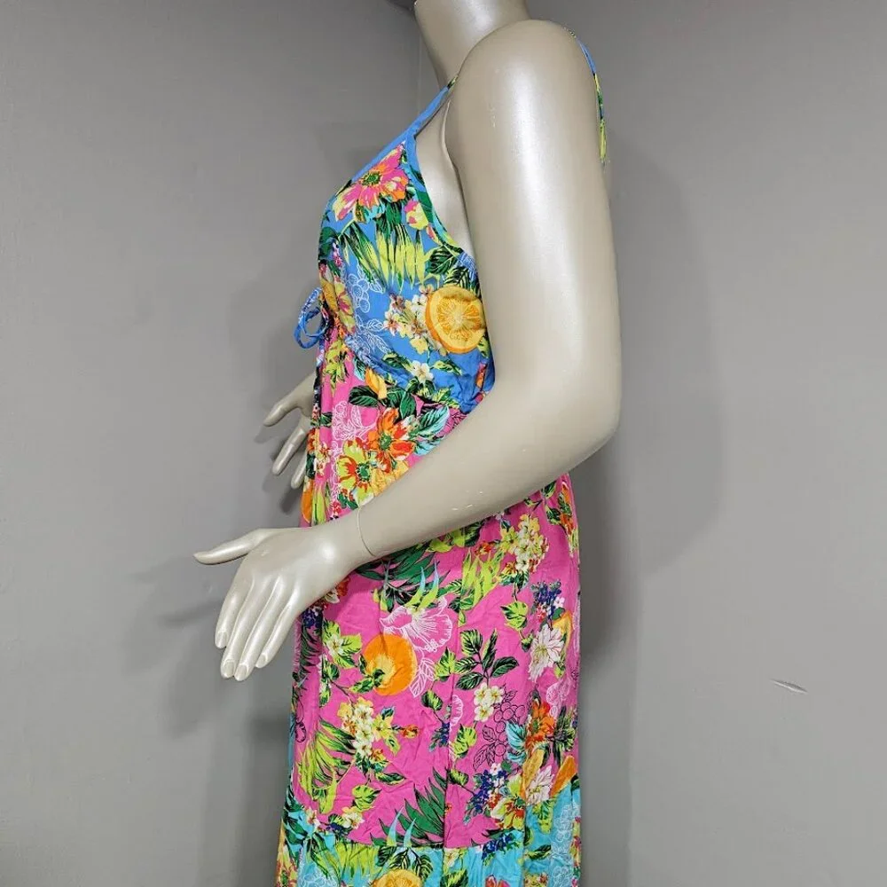 Bar III  Tiered Printed Ruffle Cover-up Dress - Picture 4 of 10